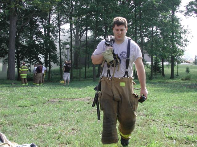 Adam Brososky on the fireground